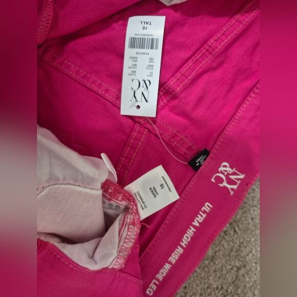 NWT | New York & Company | Vibrant PINK Jeans | 16Tall | Ultra HighWaist - Picture 5 of 12